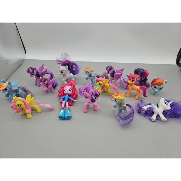 My Little Pony Various Sizes & Characters Some Brushable Hair Lot Of 15